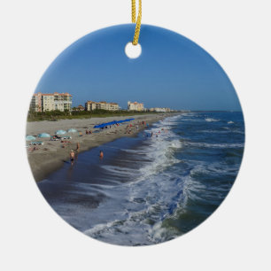Cocoa Beach Kusten Julgransprydnad Keramik