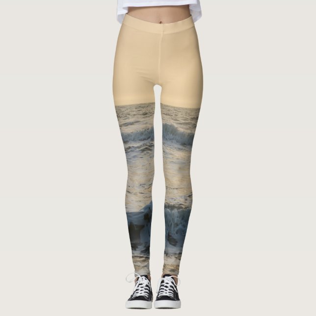 Cocoa Beach Paddleboarding Leggings (Framsida)