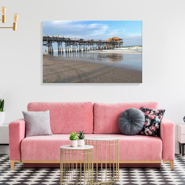 Cocoa Beach Pier Florida Photograph Canvastryck (Insitu (Vardagsrum))