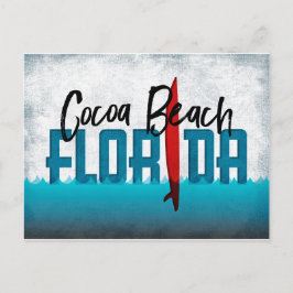 Cocoa Beach Postcard Florida Surfboard Vykort