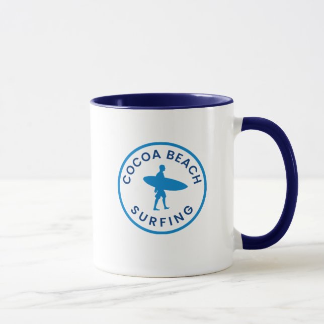 Cocoa Beach Surfing Coffee Mug Mugg (Höger)