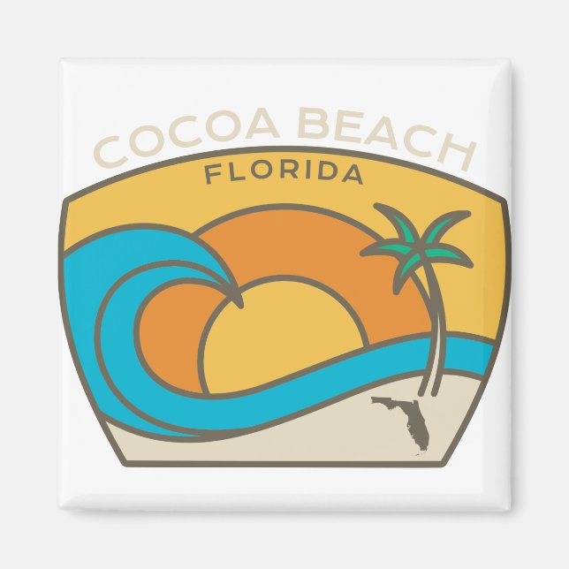 Cocoa Beach Wave Magnet (Framsidan)