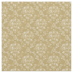 Cocoa Brown Damask Tyg