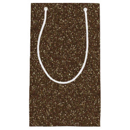 Cocoa Brown Gnistra Glitter Gift Bag