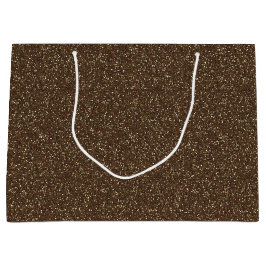 Cocoa Brown Gnistra Glitter Large Gift Bag