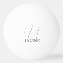 Cocoa Brown Monogrammed Pingisboll