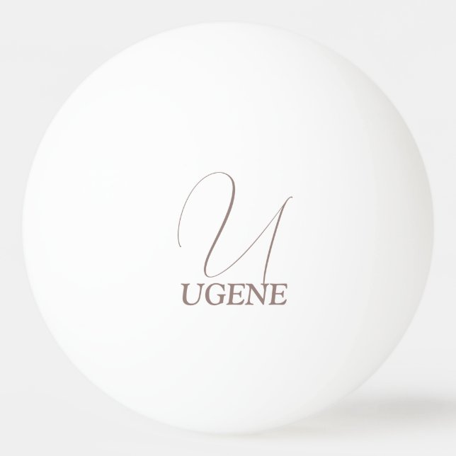 Cocoa Brown Monogrammed Pingisboll (Framsidan)