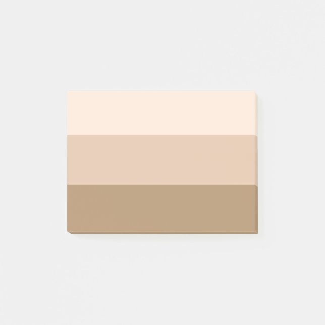 Cocoa Brown Ombre Stripe Post-it Block (Framsida)