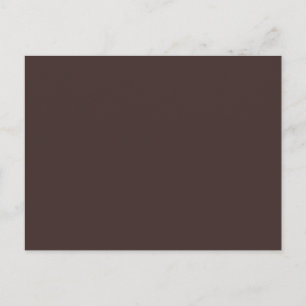Cocoa Brown Solid Trend Färg Background Vykort