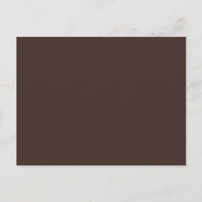 Cocoa Brown Solid Trend Färg Background Vykort (Framsida)