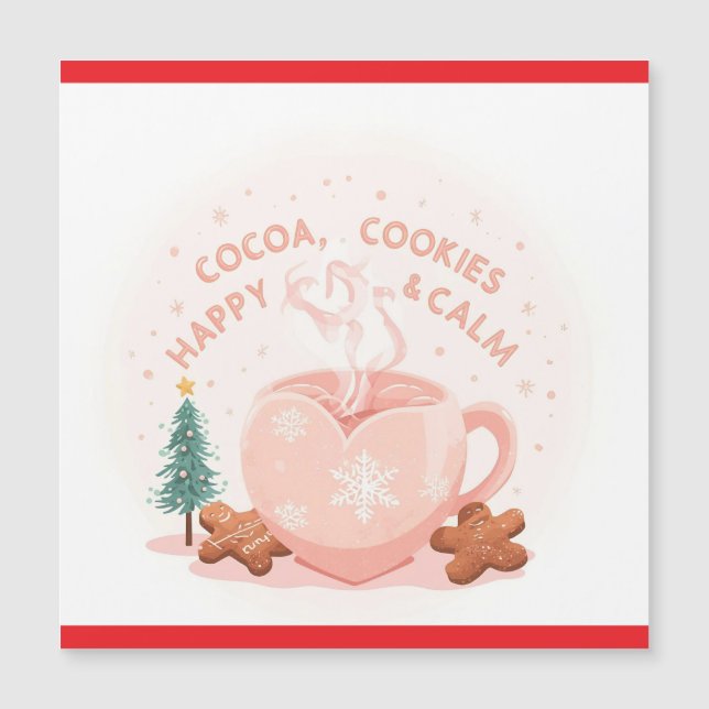 Cocoa, Cookies & Calm – Pastel Christmas CoT-Shirt (Framsida)