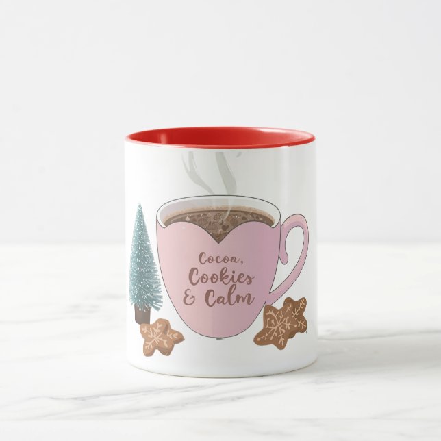 Cocoa, Cookies & Calm – Pastel Christmas CoT-Shirt Mugg (Center)