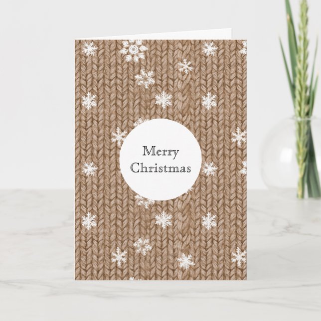 Cocoa Cream Snowflakes Christmas Kort (Framsida)