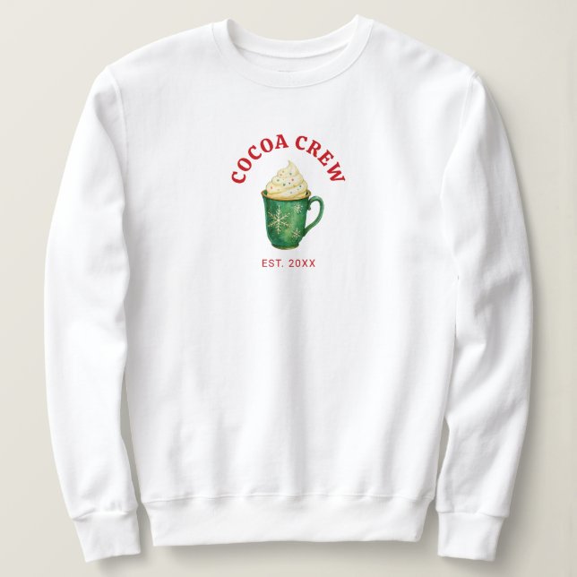 Cocoa Crew Modern Christmas Women's T Shirt (Design framsida)