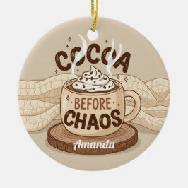 Cocoa före kaos Roligt julgransprydnadsgåva Julgransprydnad Keramik