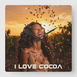 COCOA - IVORY COAST FYRKANTIG KLOCKA