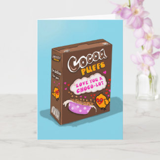 Cocoa Puffs pun valentinskort Kort