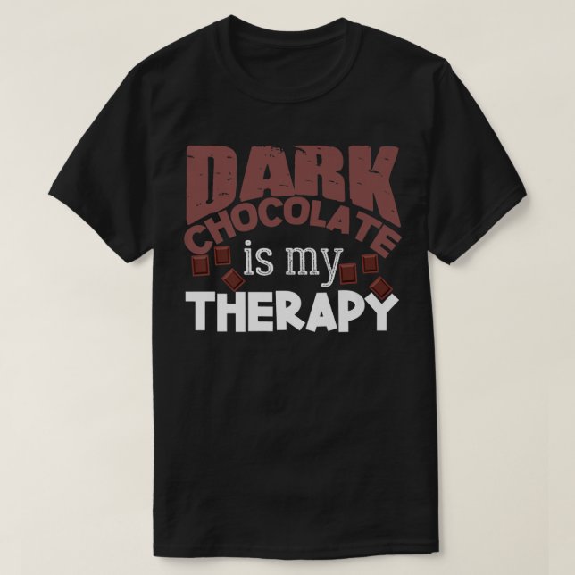 Cocoa Saying Joke Dessert Baking Dark Chocolate  T Shirt (Design framsida)