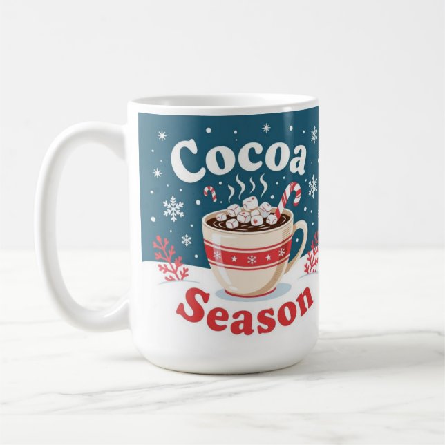Cocoa season merry christmas kaffemugg (Vänster)