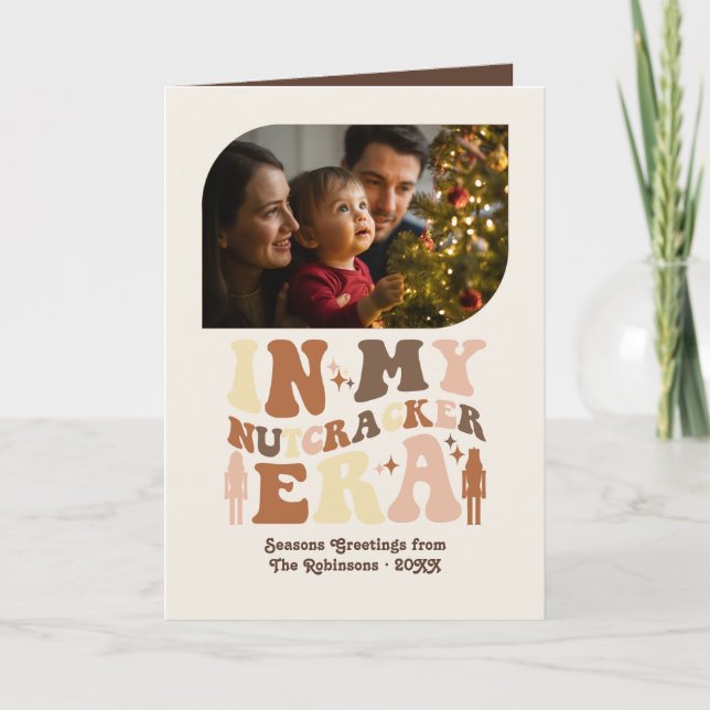 Cocoa Truffle Fun Retro Christmas Photos Helgkort (Framsida)