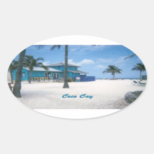 CocoCay Ovalt Klistermärke