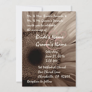 COCOCOA Gerber Daisy Wedding bjudande Inbjudningar