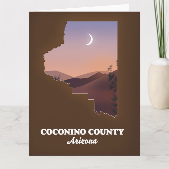 Coconino County Arizona Karta. Kort (Framsida)