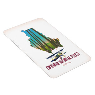 Coconino National Forest Arizona USA karta Magnet