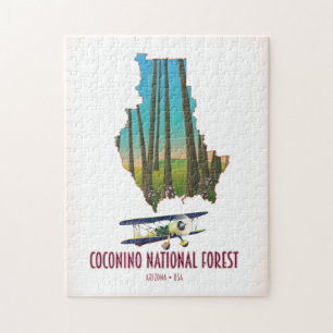 Coconino National Forest Arizona USA karta Pussel