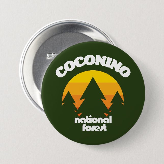 Coconinos nationella skog knapp (Framsida & baksida)