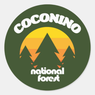 Coconinos nationella skog runt klistermärke