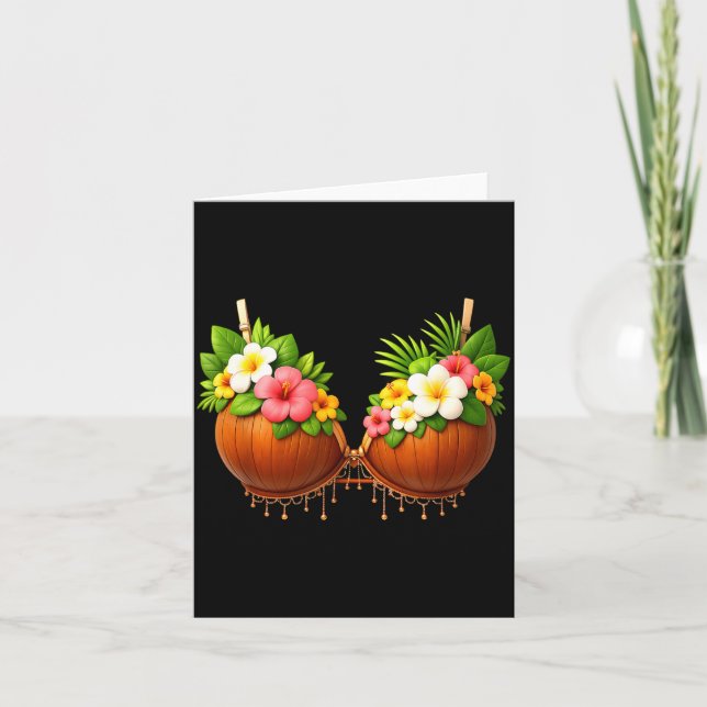 Coconut BH Halloween-kostym DIY Rolig sommar Kort (Framsida)