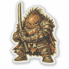 Coconut Crusader — Funny Tropical Fruit Heavy  Klistermärken