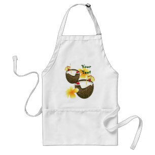 Coconut Drinks Luau Tropical Party Apron Förkläde