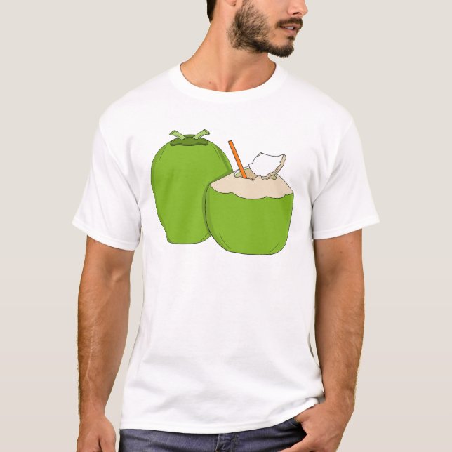Coconut Duo: Grön Splash T Shirt (Framsida)