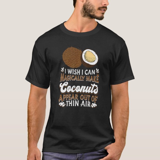 Coconut Handflatan Träd Sommar Beach Tropical Frui T Shirt (Framsida)