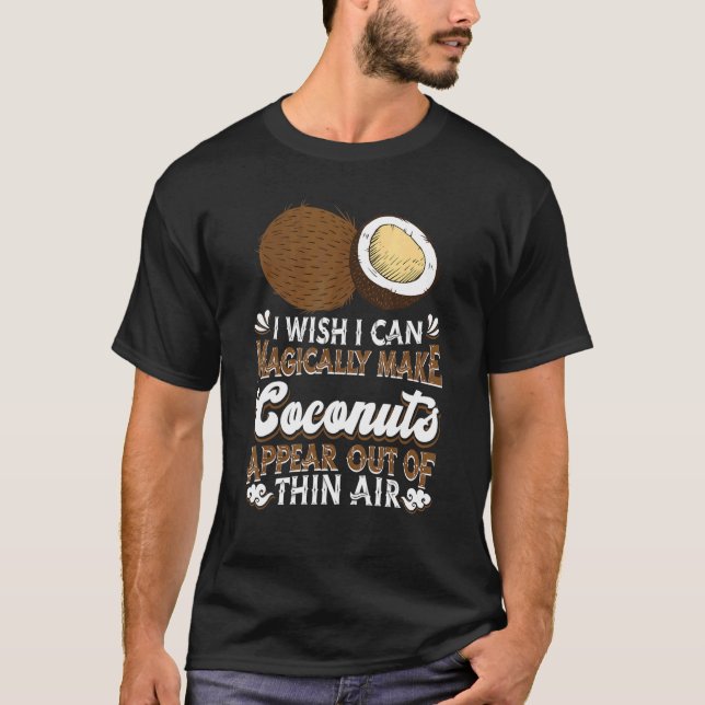 Coconut Handflatan Träd Sommar Beach Tropical Frui T Shirt (Framsida)