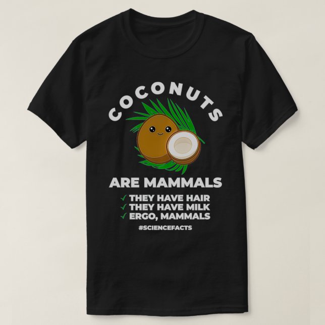 Coconut Humor Inspired Mammal Coconut Related Coco T Shirt (Design framsida)
