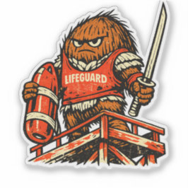 Coconut Lifeguard Warrior — Vintage Summer Beach  Klistermärken