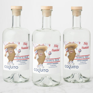 Coconut Maracas Coquito Spritflaskor Etikett