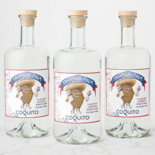 Coconut Maracas Coquito Spritflaskor Etikett