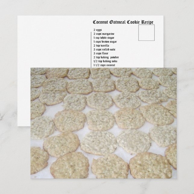 Coconut Oatfood Cookie Vykort (Fram/baksida)