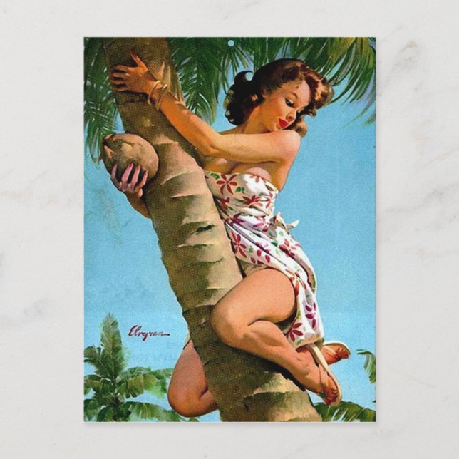 Coconut Pin Up Vykort (Framsida)