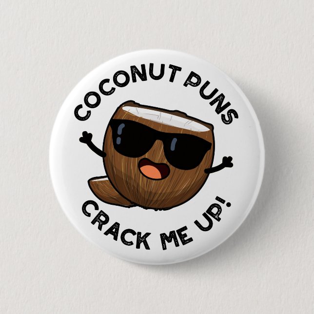 Coconut Puns knäckte mig på en fin Fruit Pun Knapp (Framsida)