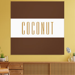 COCONUT Sporty Roligt Wide Brown White Rand Canvastryck
