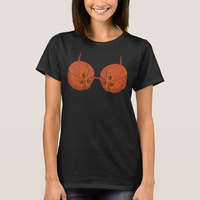 Coconut Summer Coconuts Bra Halloween Costume T Shirt (Framsida)