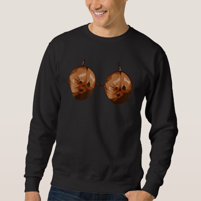 Coconut Summer Coconuts Bra Halloween Summer Lång Ärmad Tröja (Framsida)