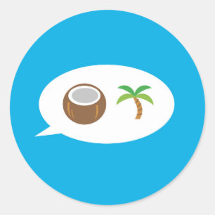 Coconut Träd - Harris 2024 Runt Klistermärke