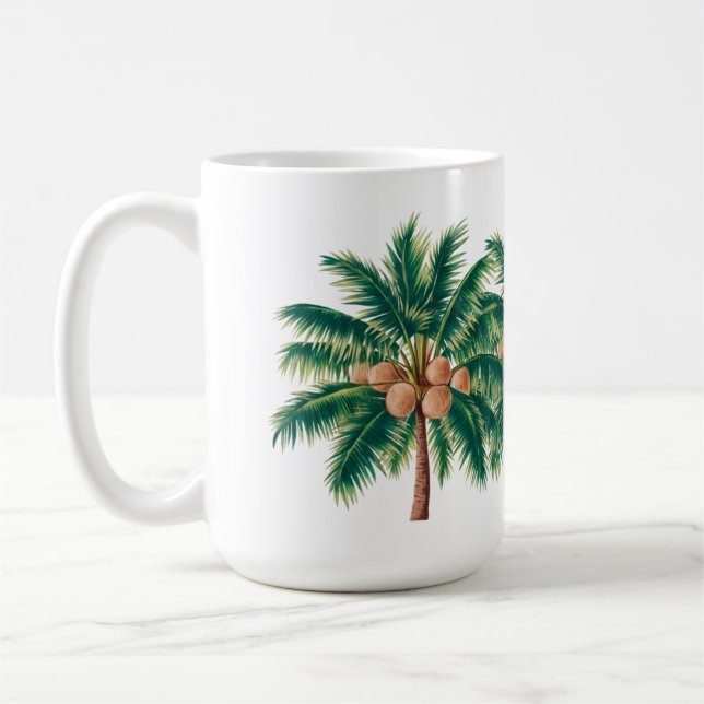 Coconut träd kaffemugg (Vänster)