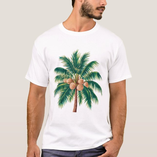 Coconut träd t shirt (Framsida)